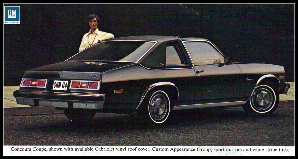 Image of the 1977 Chevrolet Nova Concours Advertiseing Poster